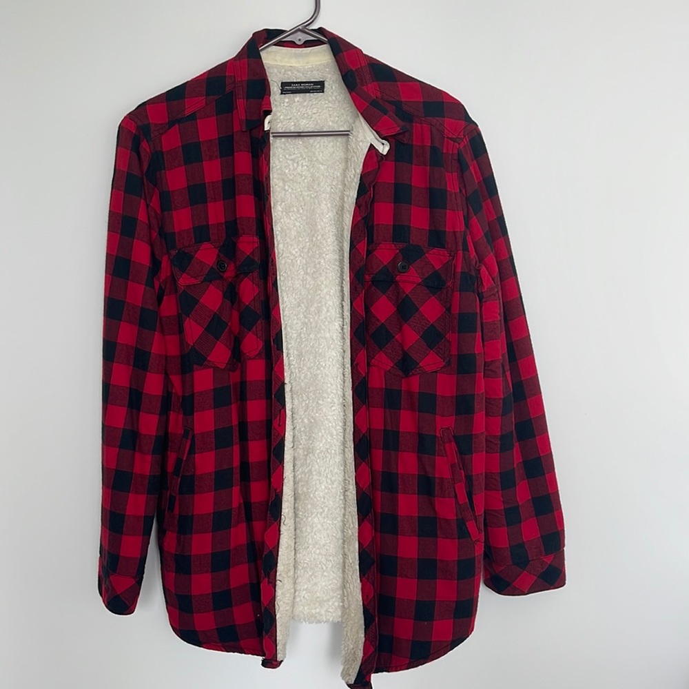 Zara fleece lined flannel - Size S